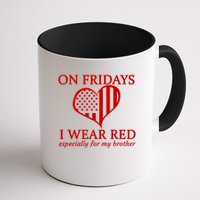 In Fridays I Wear Red Personalize Custom Text Mug