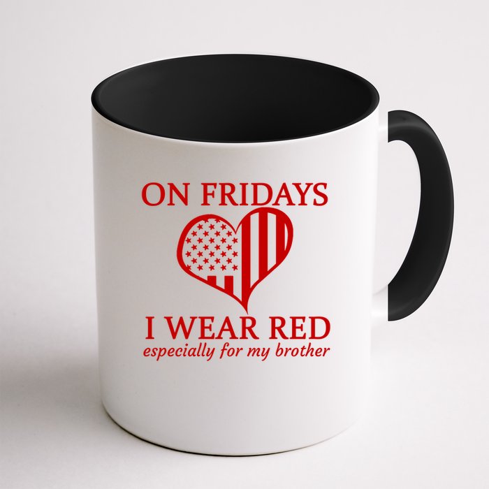 In Fridays I Wear Red Personalize Custom Text Mug