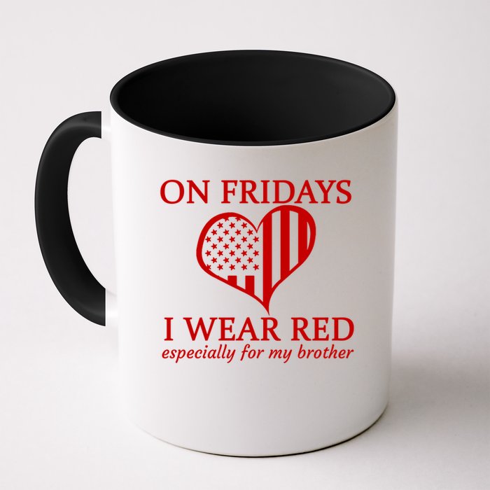 In Fridays I Wear Red Personalize Custom Text Mug