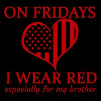 In Fridays I Wear Red Personalize Custom Text Mug