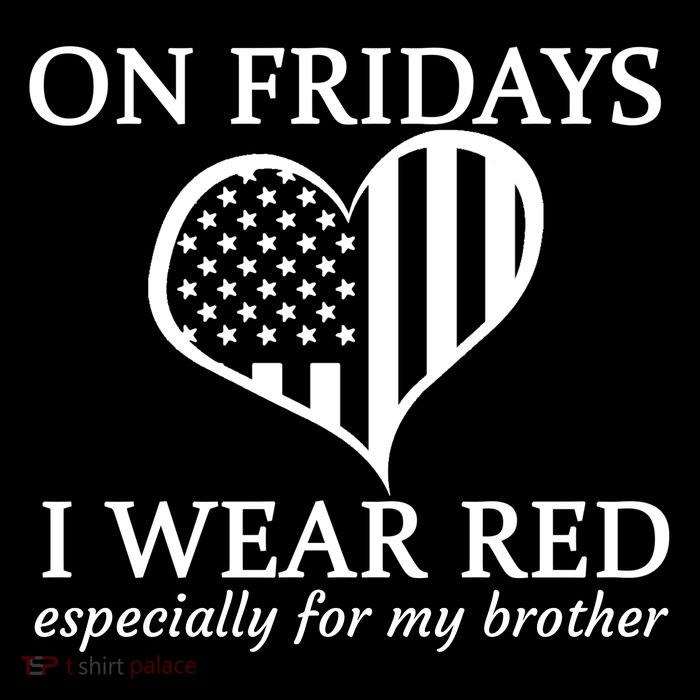 In Fridays I Wear Red Personalize Custom Text Drawstring Bag