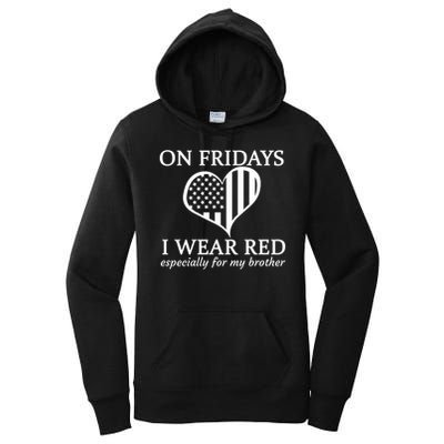 In Fridays I Wear Red Personalize Custom Text Women's Pullover Hoodie