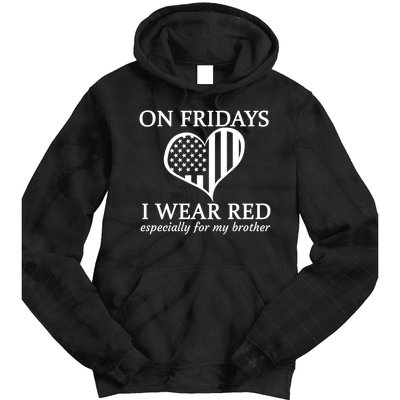 In Fridays I Wear Red Personalize Custom Text Tie Dye Hoodie