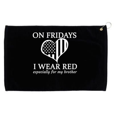 In Fridays I Wear Red Personalize Custom Text Grommeted Golf Towel
