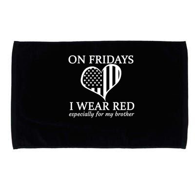 In Fridays I Wear Red Personalize Custom Text Microfiber Hand Towel