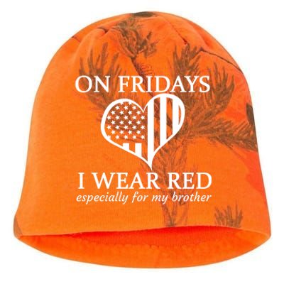 In Fridays I Wear Red Personalize Custom Text Kati - Camo Knit Beanie