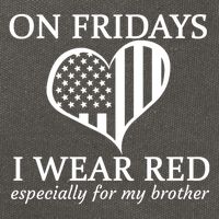 In Fridays I Wear Red Personalize Custom Text Cotton Canvas Backpack