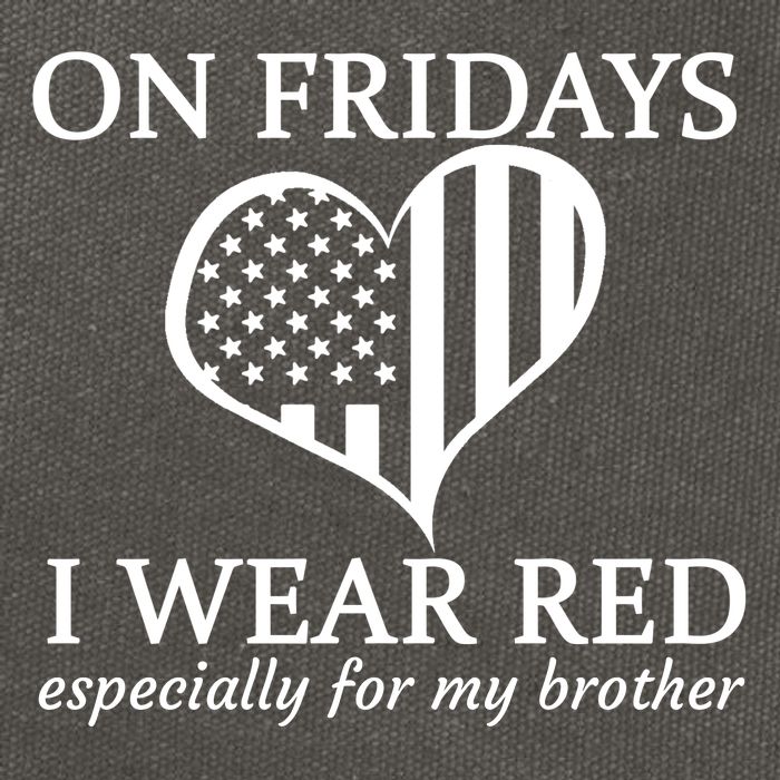 In Fridays I Wear Red Personalize Custom Text Cotton Canvas Backpack
