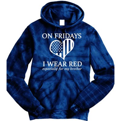 In Fridays I Wear Red Personalize Custom Text Tie Dye Hoodie