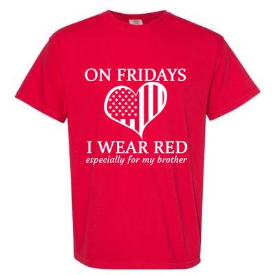 In Fridays I Wear Red Personalize Custom Text Garment-Dyed Heavyweight T-Shirt