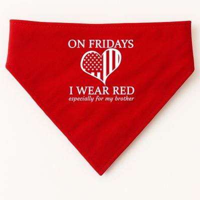 In Fridays I Wear Red Personalize Custom Text USA-Made Doggie Bandana