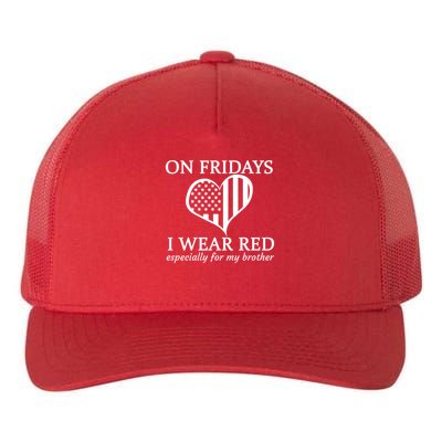In Fridays I Wear Red Personalize Custom Text Yupoong Adult 5-Panel Trucker Hat