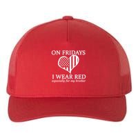 In Fridays I Wear Red Personalize Custom Text Yupoong Adult 5-Panel Trucker Hat
