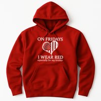 In Fridays I Wear Red Personalize Custom Text Hoodie