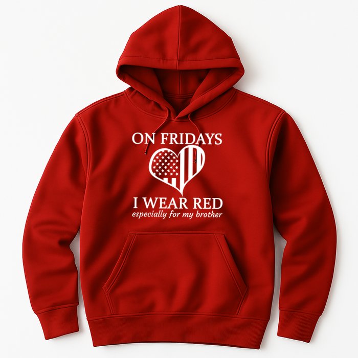 In Fridays I Wear Red Personalize Custom Text Hoodie