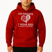 In Fridays I Wear Red Personalize Custom Text Hoodie