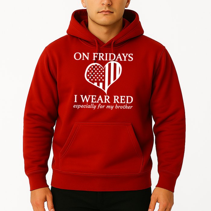 In Fridays I Wear Red Personalize Custom Text Hoodie