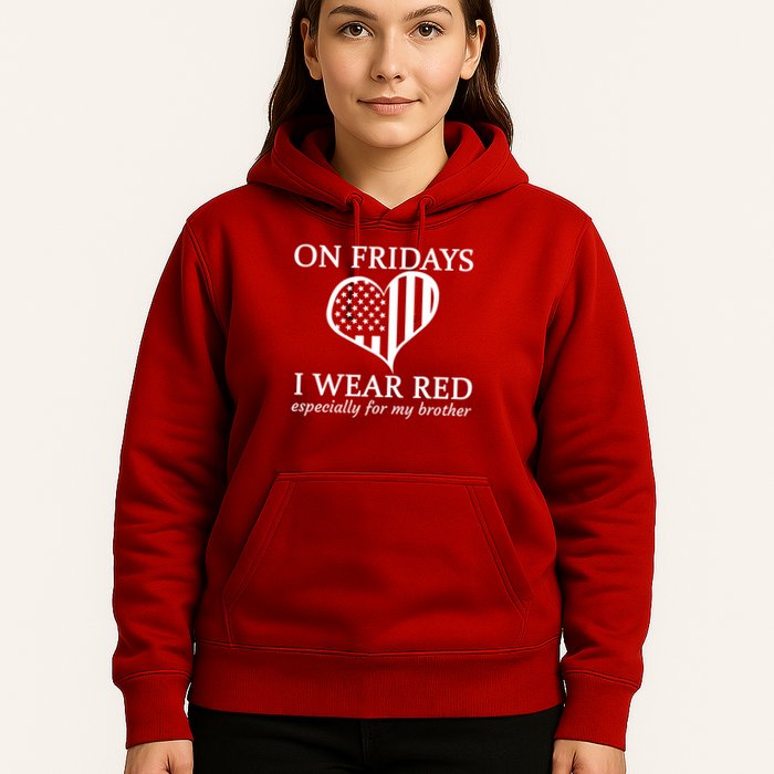 In Fridays I Wear Red Personalize Custom Text Hoodie