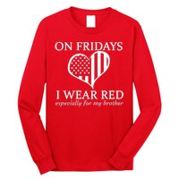 In Fridays I Wear Red Personalize Custom Text Long Sleeve Shirt