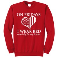 In Fridays I Wear Red Personalize Custom Text Sweatshirt