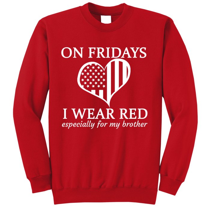In Fridays I Wear Red Personalize Custom Text Sweatshirt