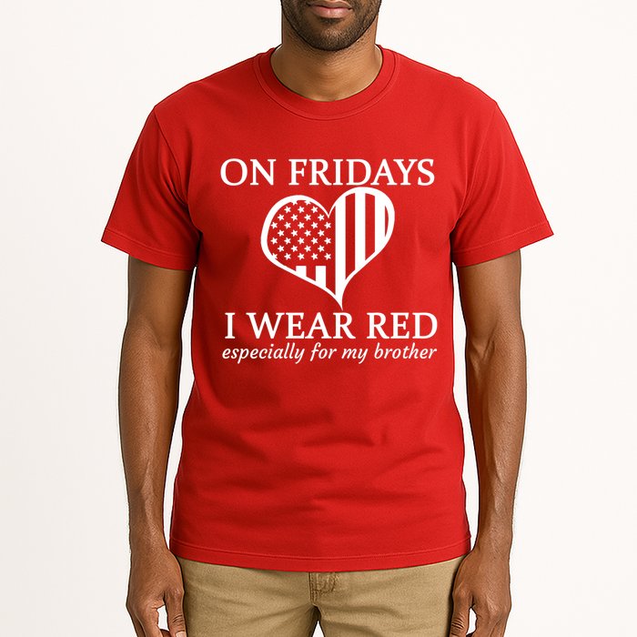 In Fridays I Wear Red Personalize Custom Text Tall T-Shirt