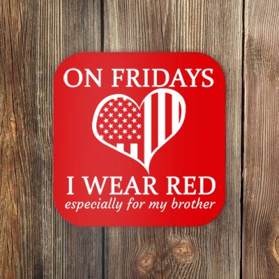 In Fridays I Wear Red Personalize Custom Text Coaster