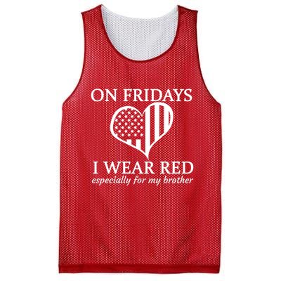In Fridays I Wear Red Personalize Custom Text Mesh Reversible Basketball Jersey Tank