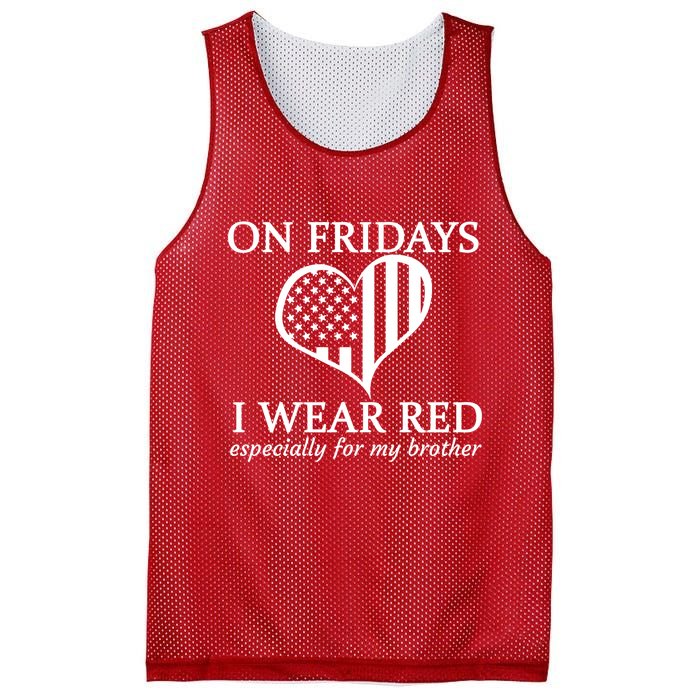 In Fridays I Wear Red Personalize Custom Text Mesh Reversible Basketball Jersey Tank