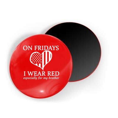 In Fridays I Wear Red Personalize Custom Text Magnet