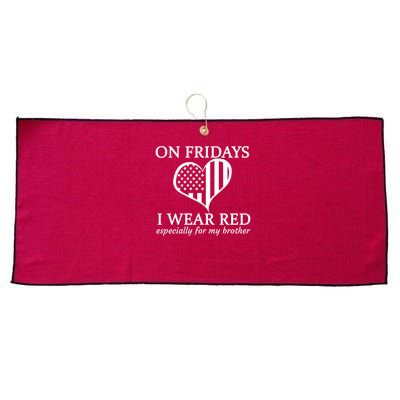 In Fridays I Wear Red Personalize Custom Text Large Microfiber Waffle Golf Towel