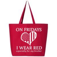 In Fridays I Wear Red Personalize Custom Text 25L Jumbo Tote