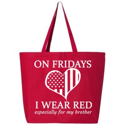 In Fridays I Wear Red Personalize Custom Text 25L Jumbo Tote