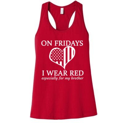 In Fridays I Wear Red Personalize Custom Text Womens Tank Top
