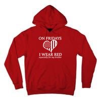 In Fridays I Wear Red Personalize Custom Text Tall Hoodie