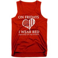 In Fridays I Wear Red Personalize Custom Text Tank Top