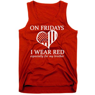 In Fridays I Wear Red Personalize Custom Text Tank Top