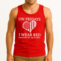 In Fridays I Wear Red Personalize Custom Text Tank Top