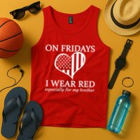 In Fridays I Wear Red Personalize Custom Text Tank Top