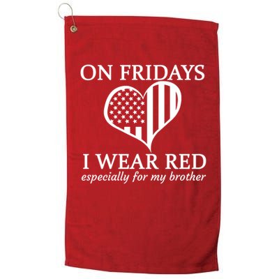 In Fridays I Wear Red Personalize Custom Text Golf Towel