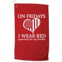 In Fridays I Wear Red Personalize Custom Text Golf Towel