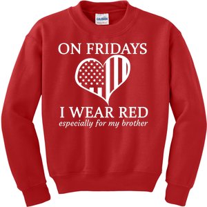 In Fridays I Wear Red Personalize Custom Text Kids Sweatshirt