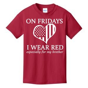 In Fridays I Wear Red Personalize Custom Text Kids T-Shirt