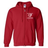 In Fridays I Wear Red Personalize Custom Text Full Zip Hoodie