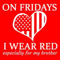 In Fridays I Wear Red Personalize Custom Text Full Zip Hoodie
