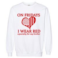 In Fridays I Wear Red Personalize Custom Text Garment-Dyed Sweatshirt