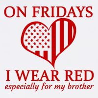 In Fridays I Wear Red Personalize Custom Text Garment-Dyed Sweatshirt