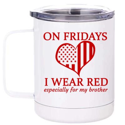 In Fridays I Wear Red Personalize Custom Text 12 oz Stainless Steel Tumbler Cup