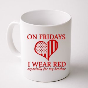 In Fridays I Wear Red Personalize Custom Text Coffee Mug