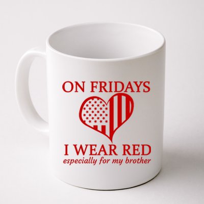 In Fridays I Wear Red Personalize Custom Text Coffee Mug